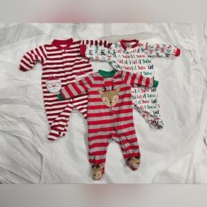 Newborn Holiday Onesie Lot of 3